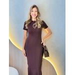 VESTIDO MIDI SOPHIA CAFÉ