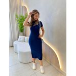 VESTIDO MIDI SOPHIA AZUL MARINHO