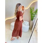 VESTIDO MIDI DANDARA MARROM