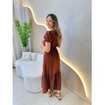VESTIDO MIDI DANDARA MARROM