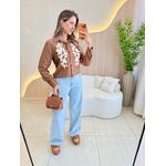 BLUSA CAMISA AURORA MARROM