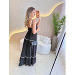 VESTIDO LONGO ELOÁ PRETO/OFF