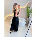VESTIDO YASMIN CANELADO PRETO