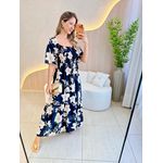 VESTIDO FERNANDA MANGA CURTA AZUL FLORIDO
