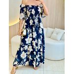VESTIDO FERNANDA MANGA CURTA AZUL FLORIDO