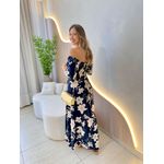VESTIDO FERNANDA MANGA CURTA AZUL FLORIDO