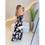 VESTIDO FERNANDA MANGA CURTA AZUL FLORIDO