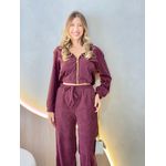 CONJUNTO CALÇA COTELE BORDO