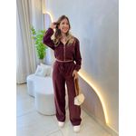 CONJUNTO CALÇA COTELE BORDO