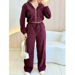 CONJUNTO CALÇA COTELE BORDO