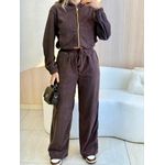 CONJUNTO CALÇA COTELE CAFÉ