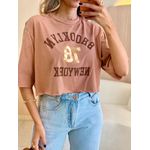 BLUSA CROPPED BROOKLYN MARROM