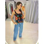 BLUSA ESTAMPADA PRETO