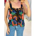 BLUSA ESTAMPADA PRETO