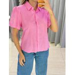 BLUSA BORDADA FLOR ROSA