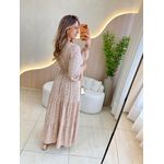 VESTIDO MANGA LONGA VALENTINA OFF/LARANJA