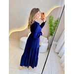 VESTIDO MANGA LONGA VALENTINA AZUL MARINHO