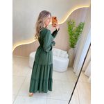 VESTIDO MANGA LONGA VALENTINA VERDE LISO