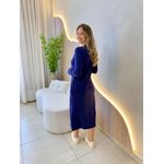 VESTIDO MOLETINHO MANGA AZUL MARINHO
