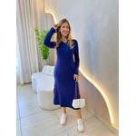 VESTIDO MOLETINHO MANGA AZUL MARINHO