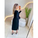 VESTIDO MOLETINHO MANGA PRETO