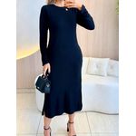 VESTIDO MOLETINHO MANGA PRETO