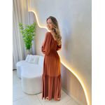 VESTIDO ALICIA MANGA LONGA CARAMELO
