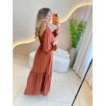 VESTIDO ALICIA MANGA LONGA CARAMELO