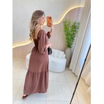 VESTIDO ALICIA MANGA LONGA MARROM