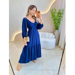 VESTIDO ALICIA MANGA LONGA AZUL MARINHO
