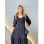 VESTIDO ALICIA MANGA LONGA PRETO