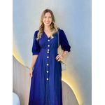 VESTIDO LINHO SHEILA AZUL MARINHO