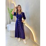 VESTIDO LINHO SHEILA AZUL MARINHO
