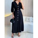 VESTIDO LINHO SHEILA PRETO