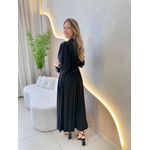 VESTIDO LINHO SHEILA PRETO