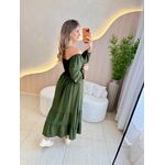 VESTIDO MIDI LUARA VERDE LISO