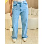 CALÇA JEANS HELENA WIDE LEG JEANS CLARO