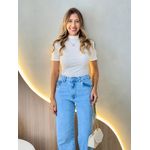 CALÇA JEANS HELENA WIDE LEG JEANS CLARO