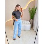 BLUSA CANELADA GOLA ALTA CHUMBO