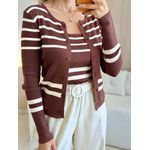 CONJUNTO TRICOT DANUBIA MARROM