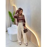 CONJUNTO TRICOT DANUBIA MARROM