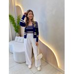 CONJUNTO TRICOT DANUBIA AZUL MARINHO
