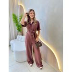 MACACÃO PANTALONA ADELE MARROM