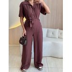 MACACÃO PANTALONA ADELE MARROM