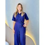 MACACÃO PANTALONA ADELE AZUL MARINHO