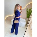 MACACÃO PANTALONA ADELE AZUL MARINHO