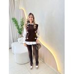 CONJUNTO CAMISA MARIA FLOR MARROM
