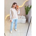 CONJUNTO CAMISA MARIA FLOR AREIA
