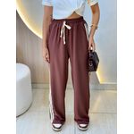 CALÇA PANTALONA LISTRAS LATERAL MARROM