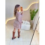 VESTIDO CURTO ISABEL MARROM